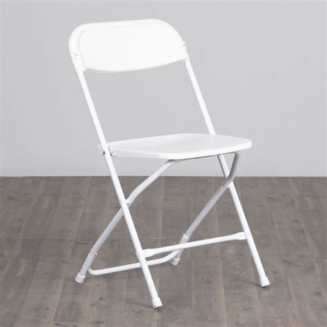 White Metal Folding Chairs 